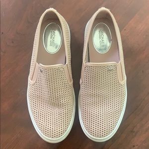 Michael Kors Blush Suede Slip-On Sneakers